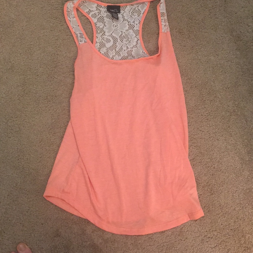 Racer back with lace detail